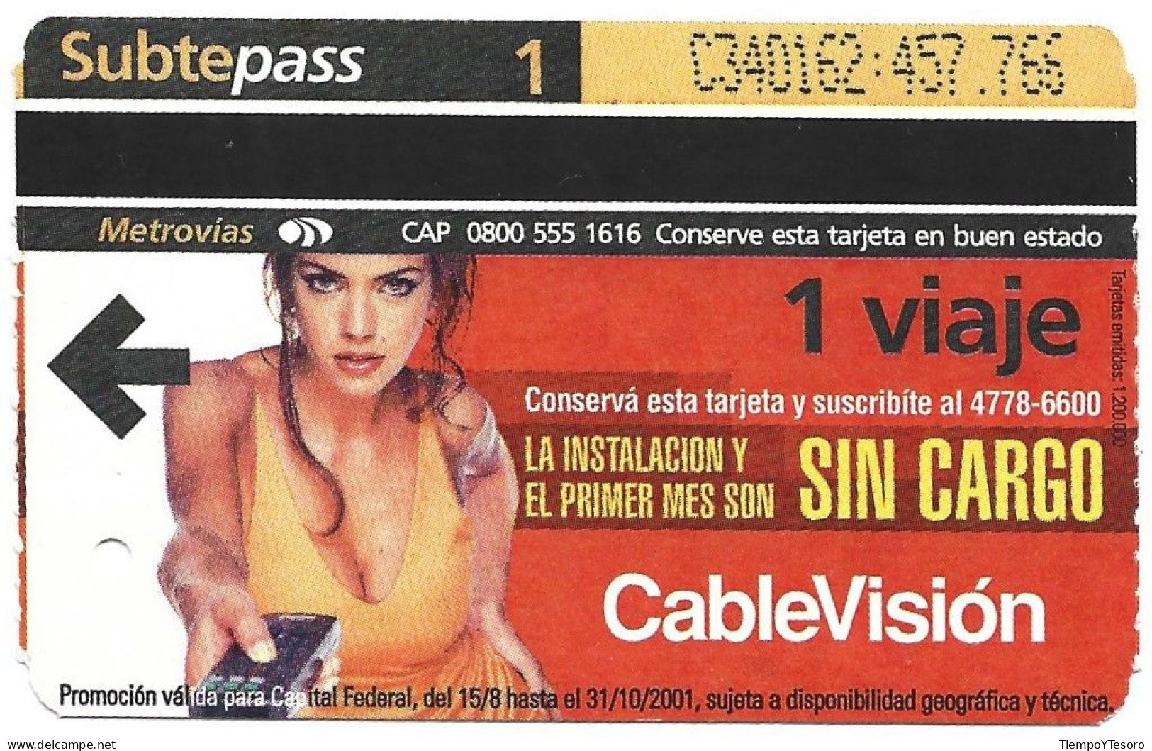 Subtepass - Argentina, Cablevisión 5, N°1467 - Reclame