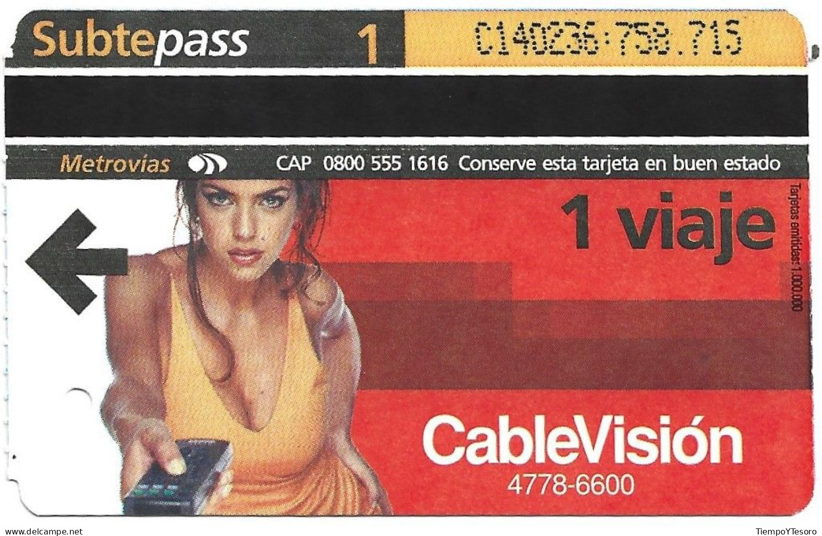 Subtepass - Argentina, Cablevisión 6, N°1468 - Werbung