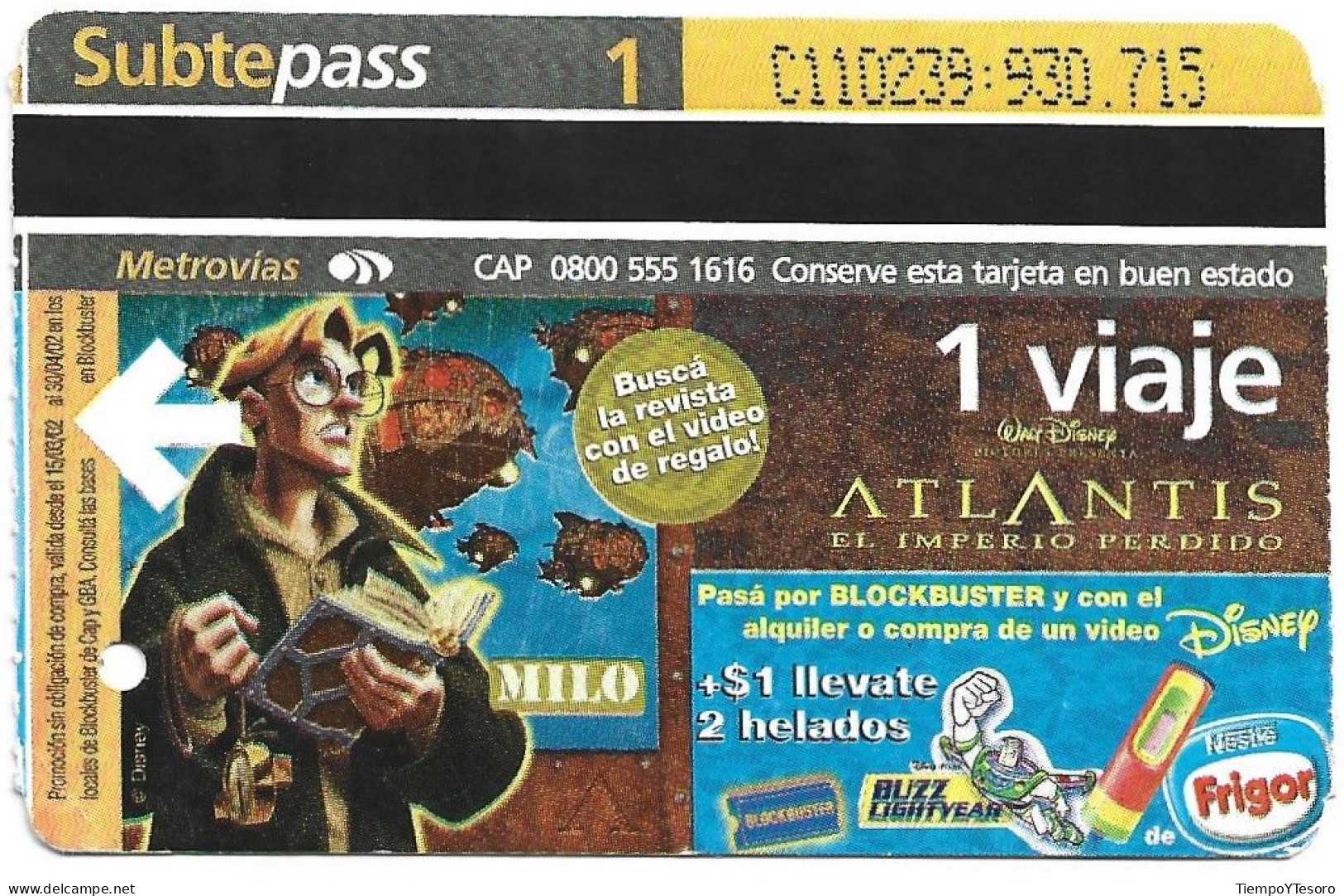 Subtepass - Argentina, Atlantis 2, N°1476 - Advertising