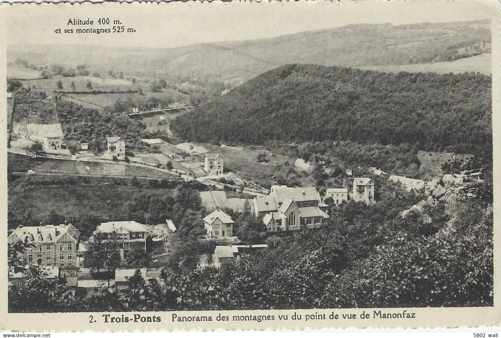 TROIS-PONTS : Panorama Des Montagnes Vu Du Point De Vue De Manonfaz - Trois-Ponts