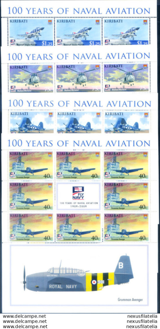 Aviazione Della Marina Militare 2009. 4 Minifogli. - Kiribati (1979-...)