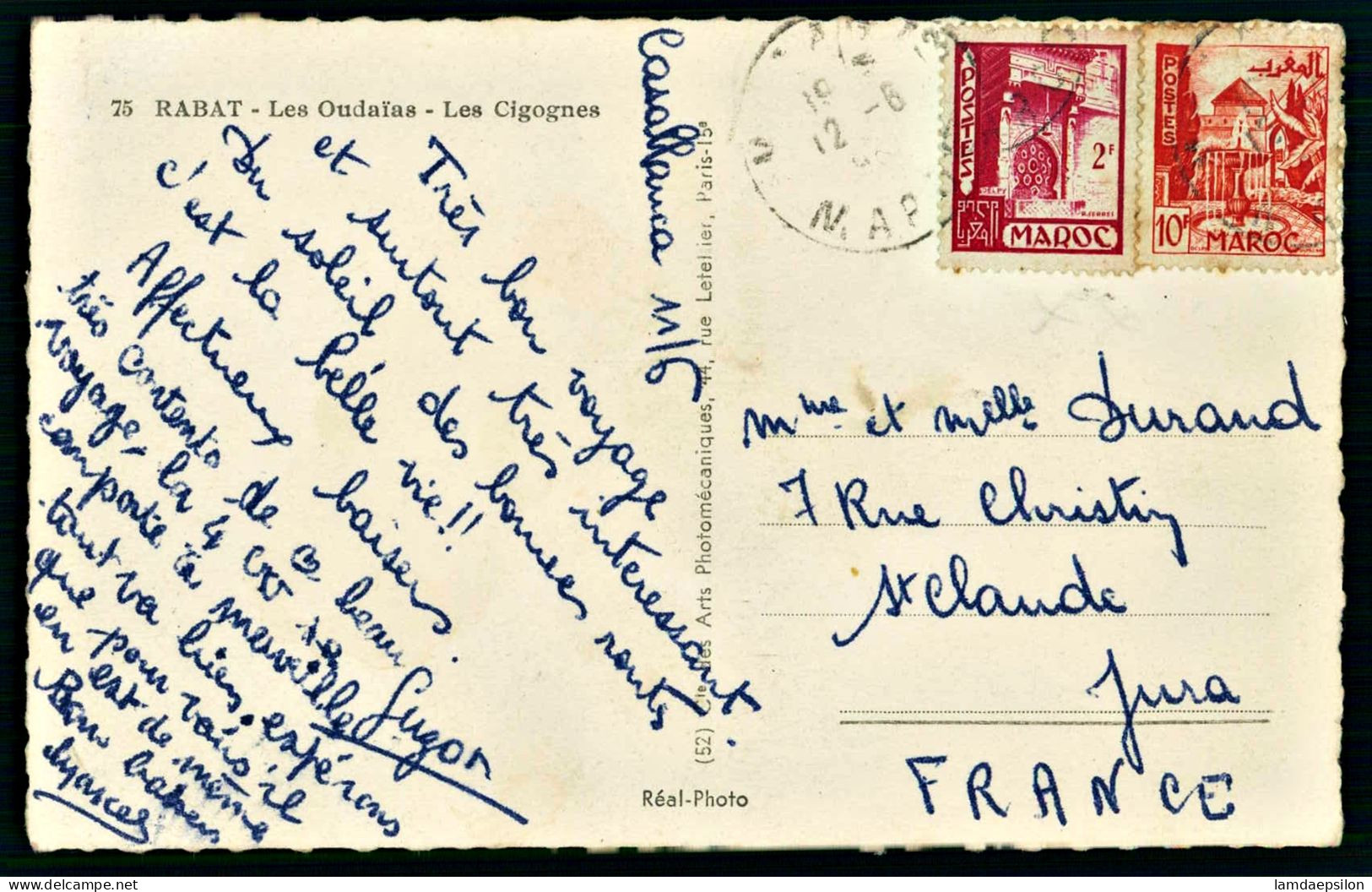 A68  MAROC CPSM RABAT - LES OUDAIAS , LES CIGOGNES - Collections & Lots