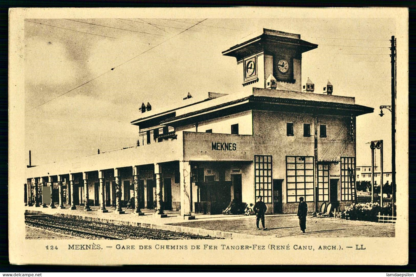 A68  MAROC CPA MEKNES - GARE DES CHEMINS DE FER TANGER-FEZ - Verzamelingen & Kavels