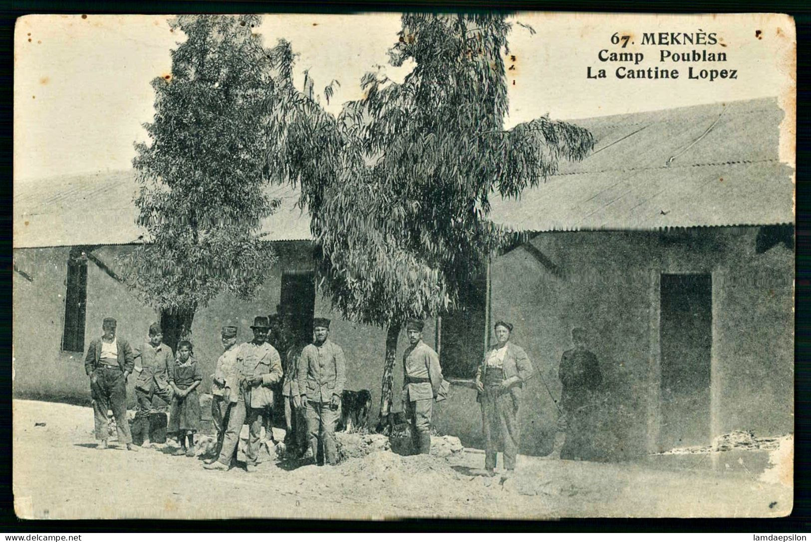 A68  MAROC CPA MEKNES - CAMP POUBLAN , LA CANTINE LOPEZ - Colecciones Y Lotes