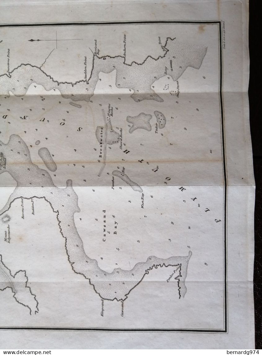 Great Britain Grande Bretagne :« Sketch Of  Plymouth Sound With The Breakwater » 1818 - Carte Geographique