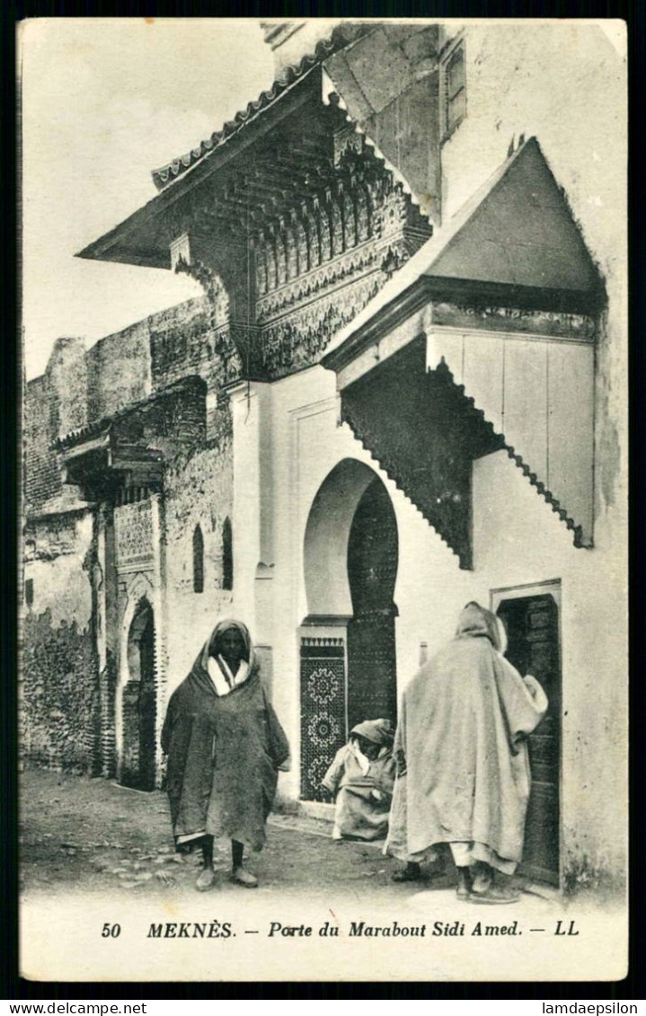 A68  MAROC CPA MEKNES - PORTE DU MARABOUT SIDI AMED - Collezioni E Lotti