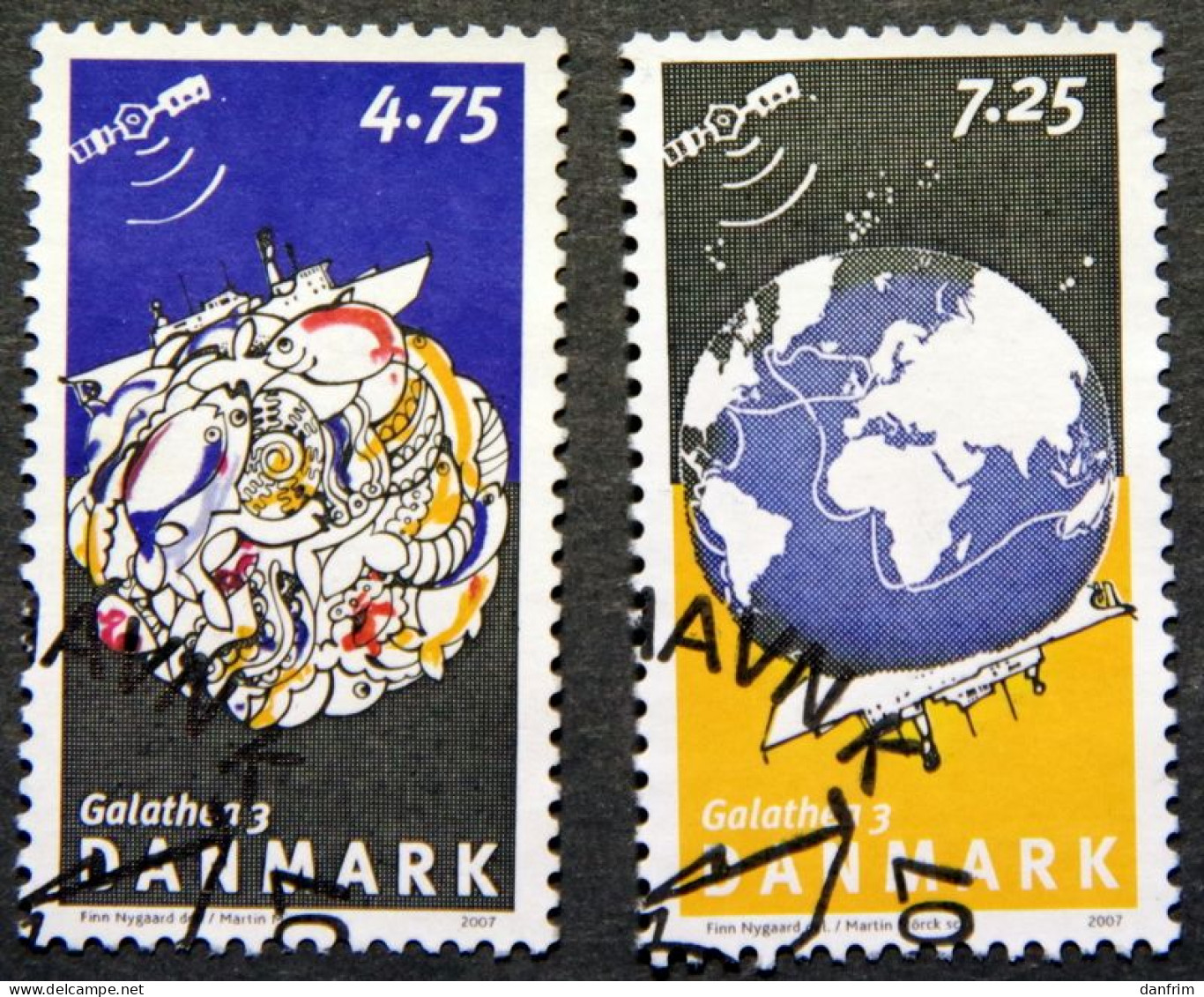 DENMARK 2007 Galathea 3 Expedition  MInr.1466-67 (O)   ( Lot K 711 ) - Oblitérés