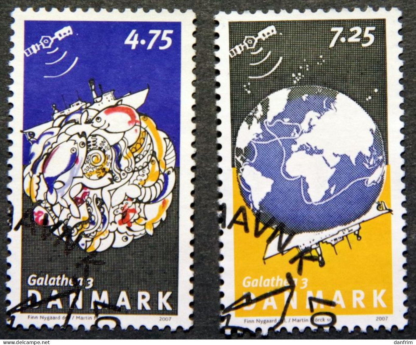 DENMARK 2007 Galathea 3 Expedition  MInr.1466-67 (O)   ( Lot K 711 ) - Used Stamps