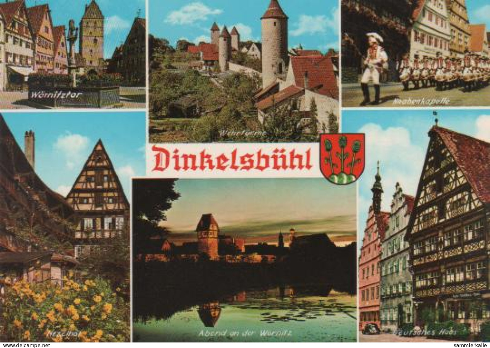 1907 - Dinkelsbühl - Wörnitztor, Wehrtürme, Knabenkapelle, Hezelhof, Wörnitz, Deutsches Haus - Ca. 1975 - Dinkelsbuehl