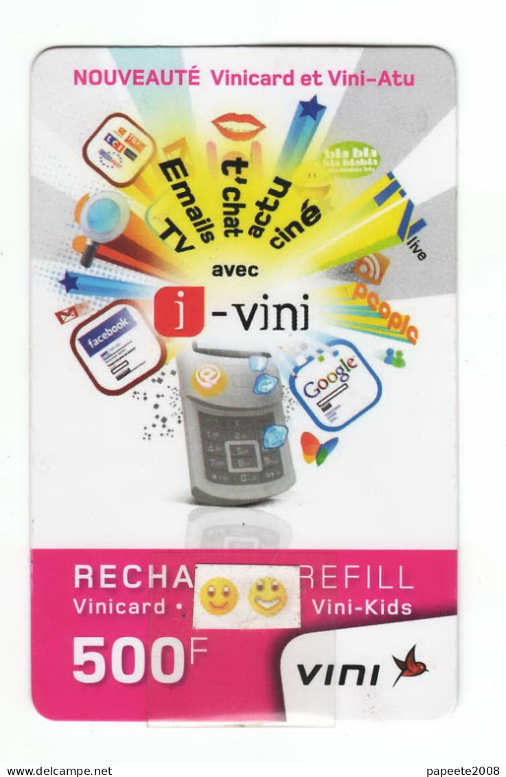 Polynésie Française - VINI Recharge - Carte Prépayée / Cartonnée / IPOD / 500 FCFP - 1° Mle  01-04-2009  - LUXE - Polynésie Française