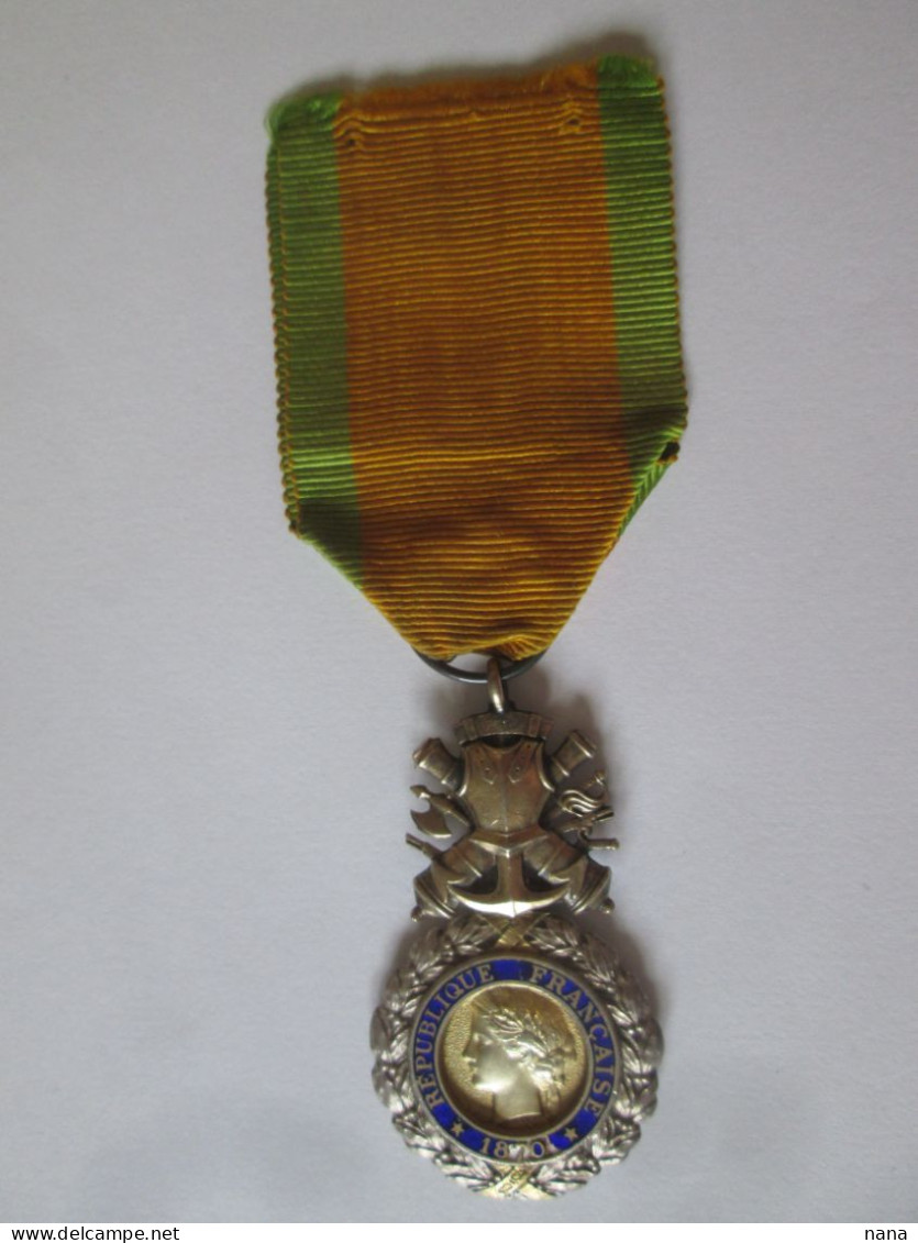 France Medaille:Valeur Et Discipline 1870 Avec Ruban Vers 1920/France Medal:Value & Discipline 1870 With Ribbon Ab.1920 - Frankreich