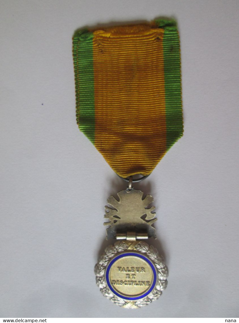 France Medaille:Valeur Et Discipline 1870 Avec Ruban Vers 1920/France Medal:Value & Discipline 1870 With Ribbon Ab.1920 - Frankreich