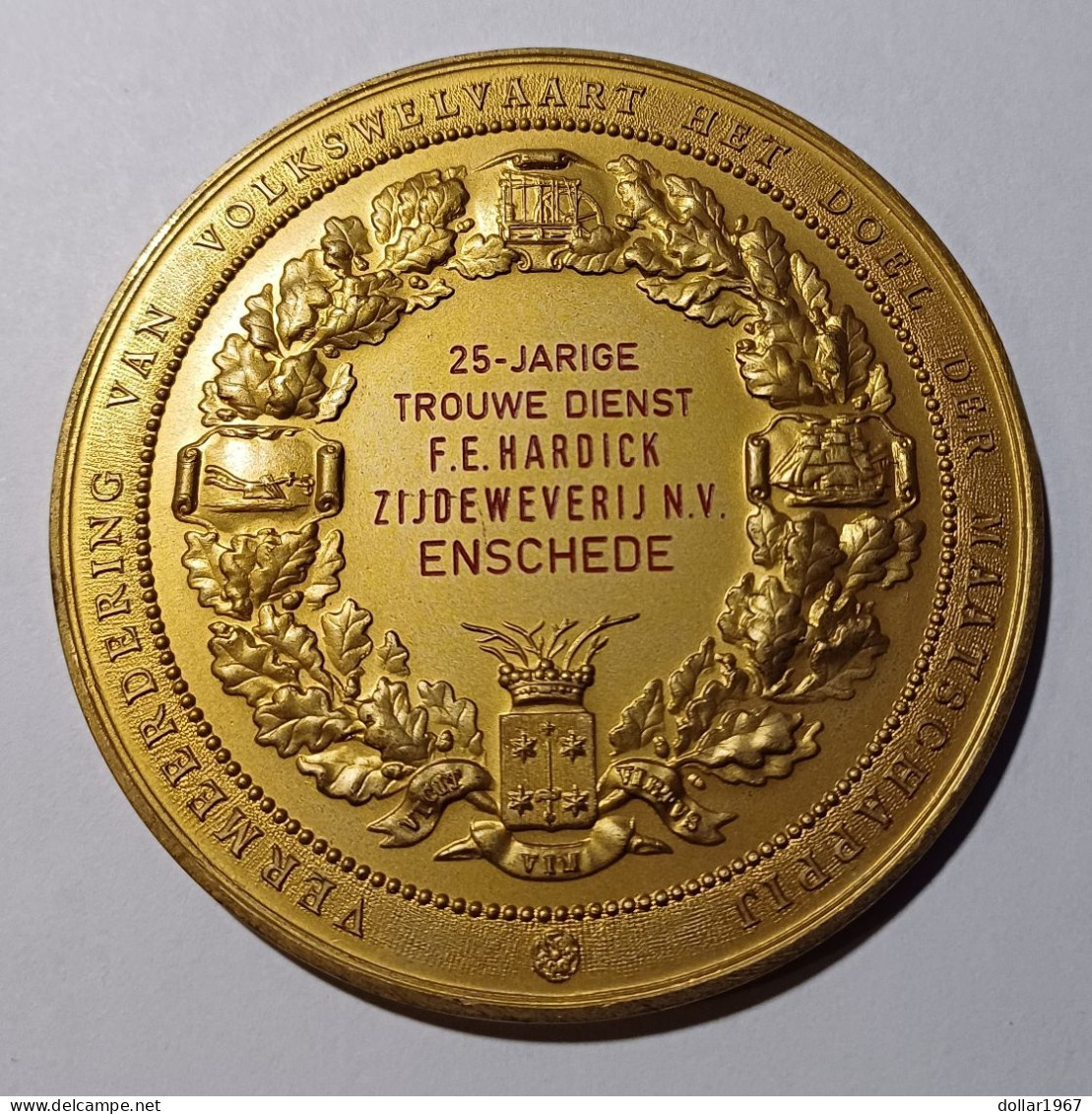 Penning : Nederlandsche Maatschappij Nijverheid En Handel ( Enschede ) -  Original Foto  !!  Medallion  Dutch - Firma's