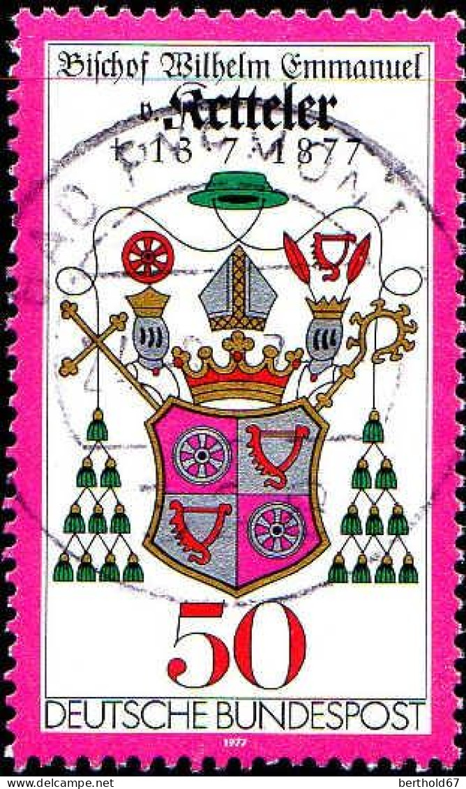 RFA Poste Obl Yv: 788 Mi:941 Bischof Wilhelm Emmanuel V.Ketteler (cachet Rond) (Thème) - Briefmarken