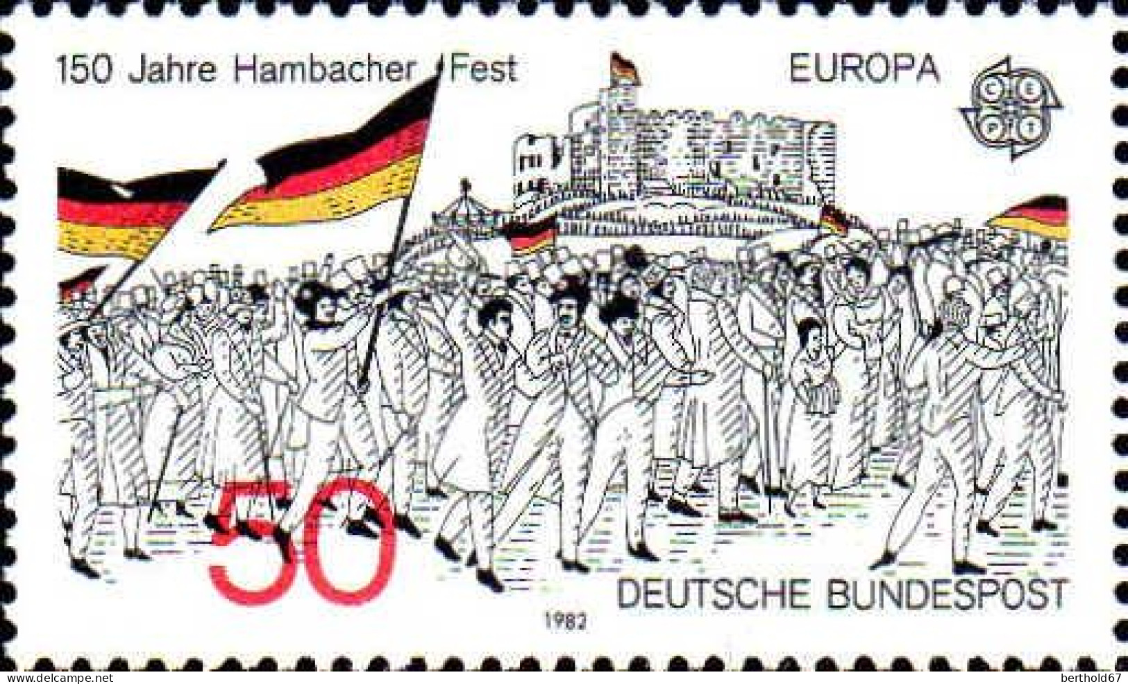 RFA Poste N** Yv: 962 Mi:1130 Europa Cept Hambacher Fest (Thème) - Briefmarken