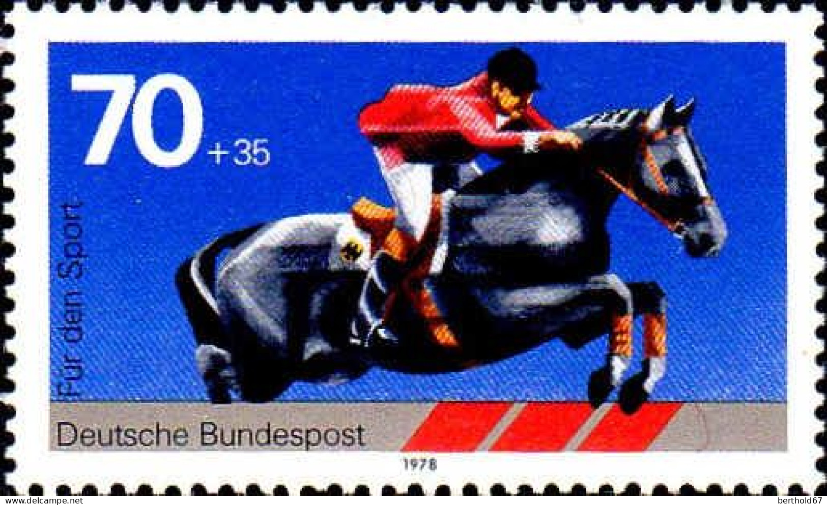 RFA Poste N** Yv: 815 Mi:968 Für Den Sport Equitation (Thème) - Horses