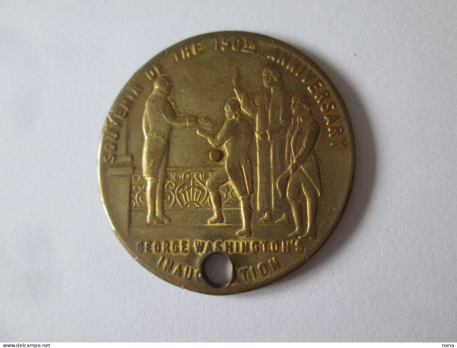 Etats-Unis Medaille:Inauguration De La George Washington 150 Ans-Exposition Universelle De New York 1939 - Stati Uniti