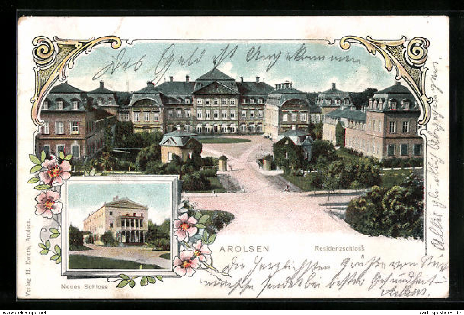 AK Arolsen, Blick Auf Den Platz Vor Dem Residenzschloss, Das Neue Schloss  - Bad Arolsen
