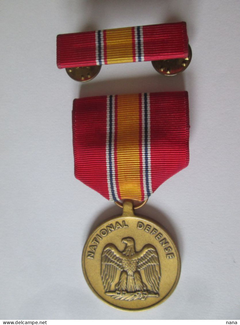 Etats-Unis Medaille:Defense Nationale Avec Ruban 1953/USA Medal:National Defense With Ribbon 1953 - Etats-Unis