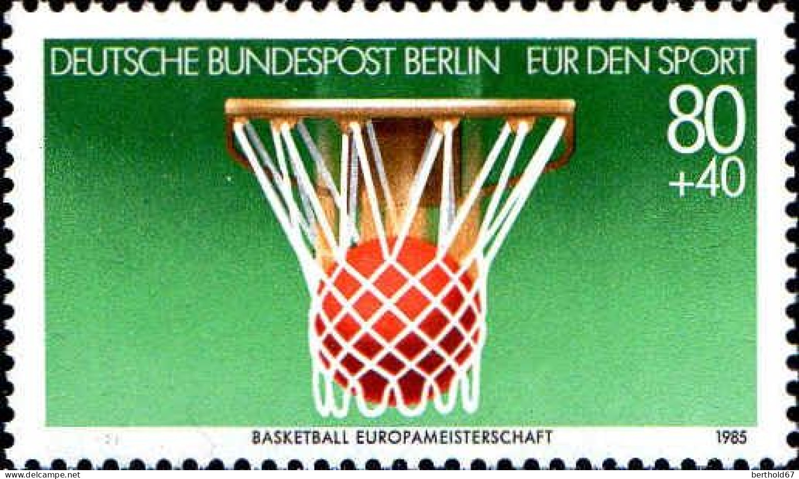 Berlin Poste N** Yv:691 Mi:732 Basketball Europameisterschaft (Thème) - Pallacanestro