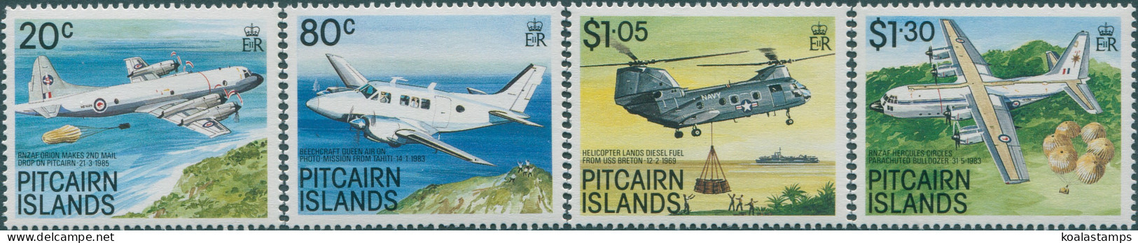 Pitcairn Islands 1989 SG348-351 Aircraft Set MNH - Pitcairn