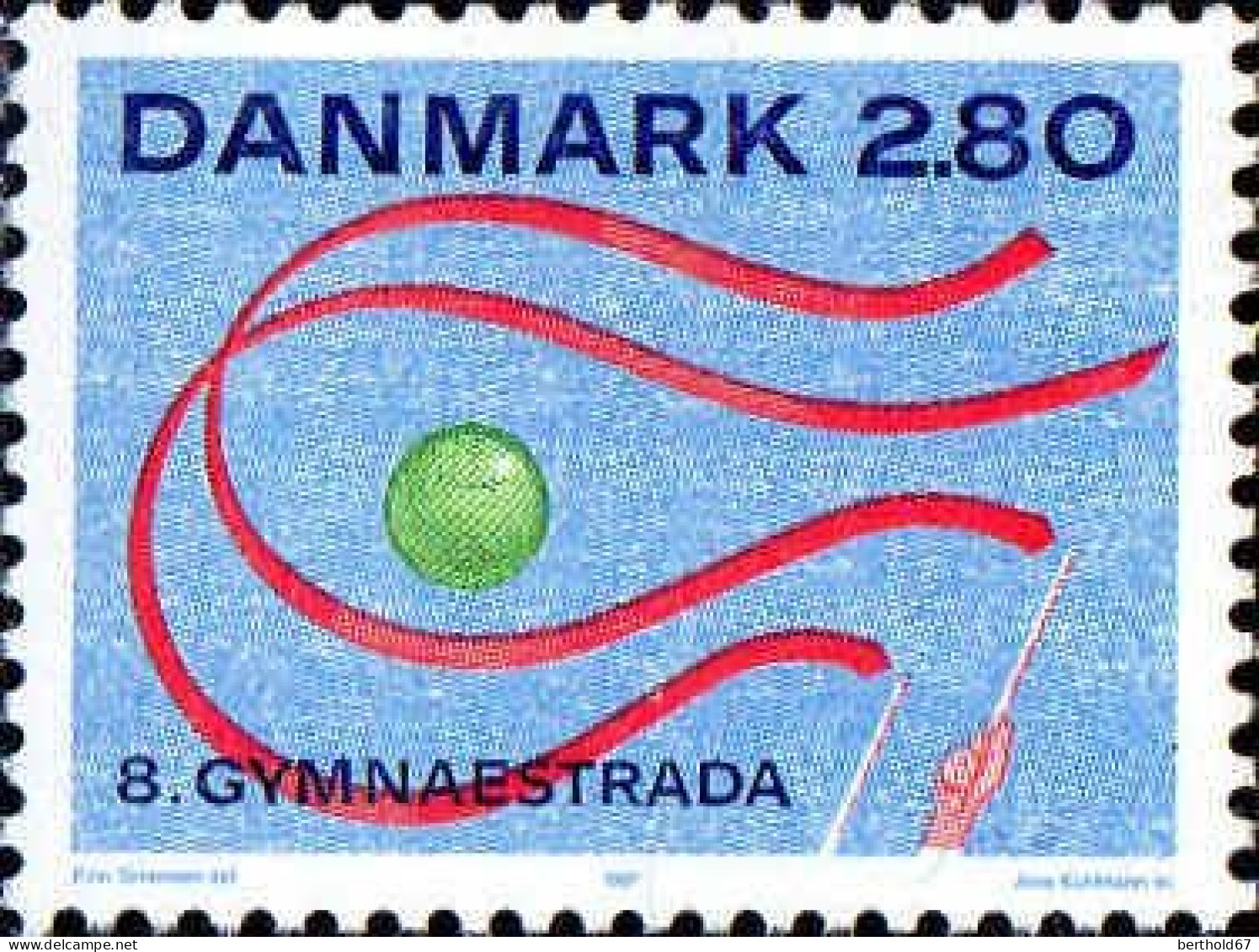 Danemark Poste N** Yv: 901 8.Gymnaestrada (Thème) - Gymnastics
