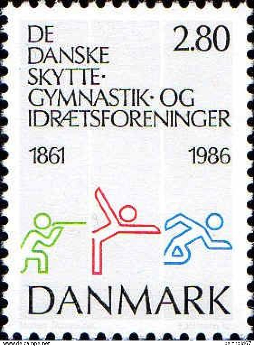 Danemark Poste N** Yv: 875 Clubs Danois De Tir Gymnastique & Sports (Thème) - Gymnastics