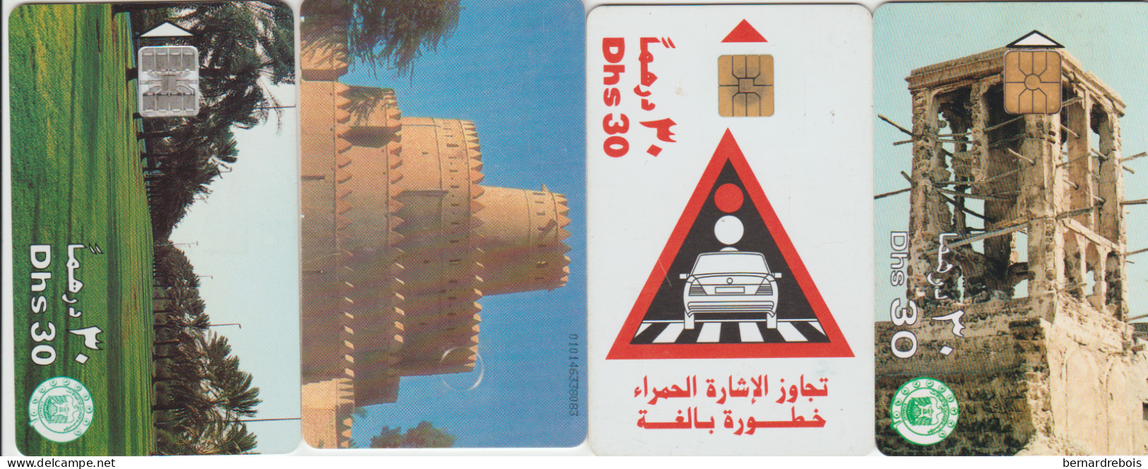 TC57 - 4 CARTES A PUCE DES EMIRATS Pour 1 € - Verenigde Arabische Emiraten