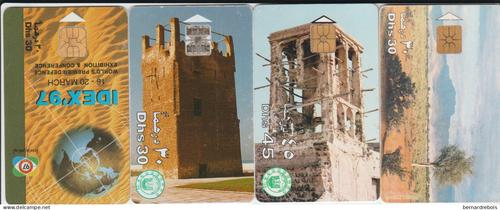 TC57 - 4 CARTES A PUCE DES EMIRATS Pour 1 € - Ver. Arab. Emirate