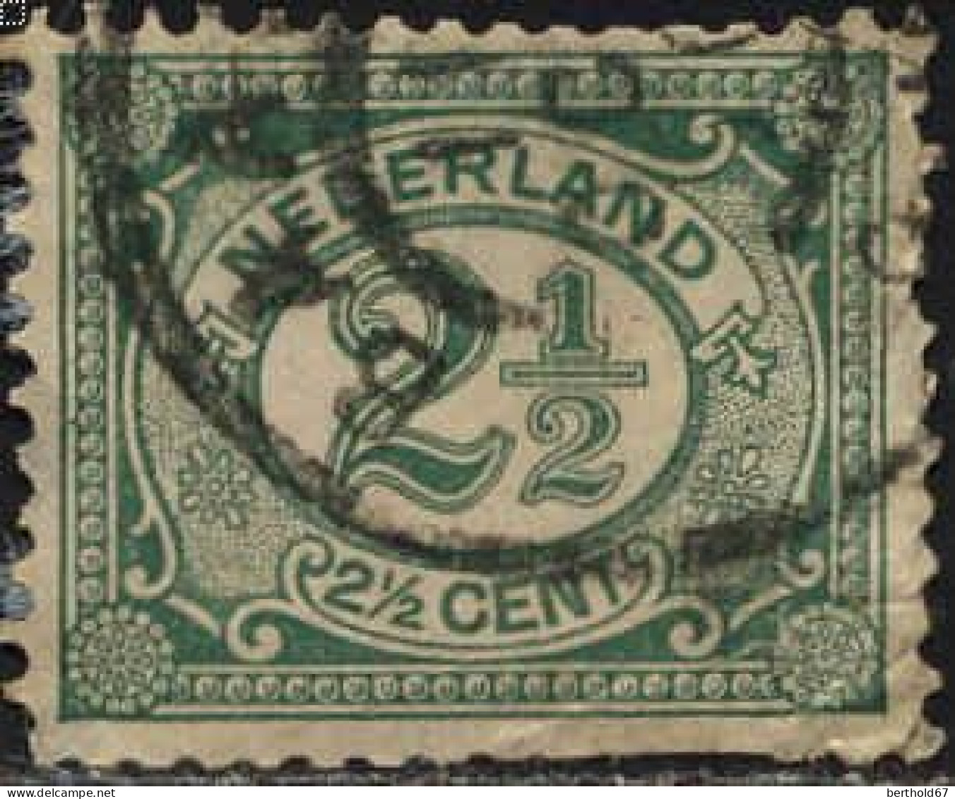 Pays-Bas Poste Obl Yv:  69 Mi:52 Chiffre Dents Courtes (Beau Cachet Rond) - Used Stamps
