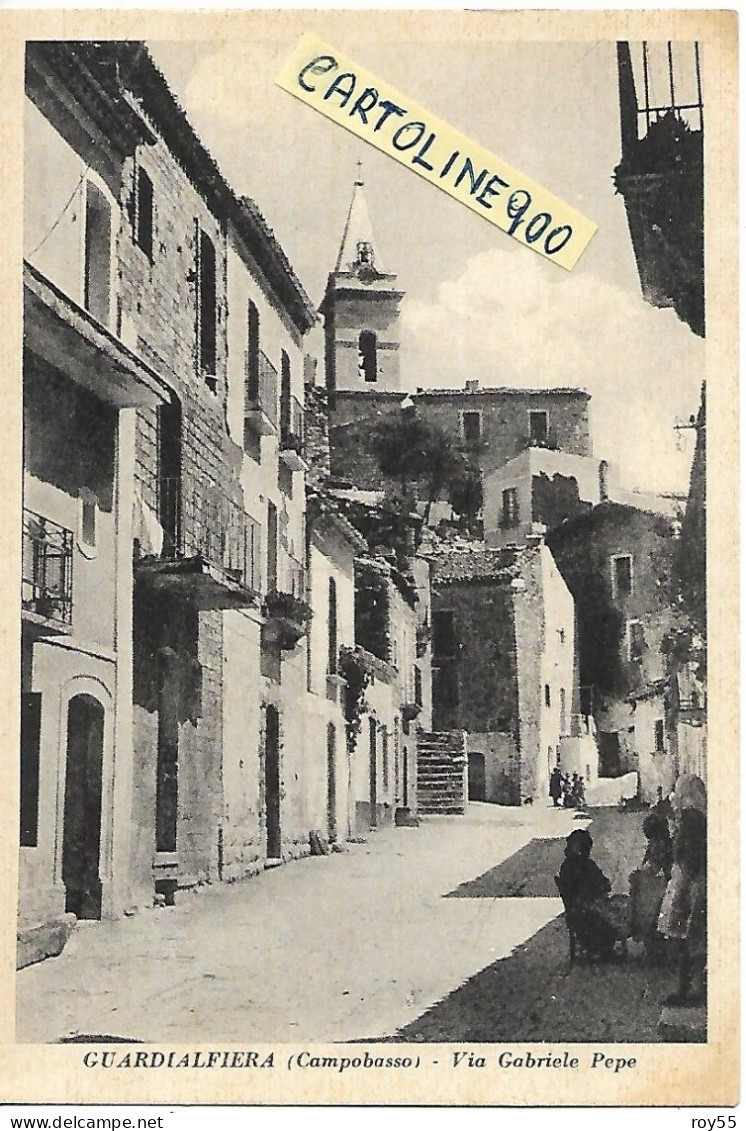 Molise-campobasso-guardialfiera Via Gabriele Pepe Animata Via Anni 40 50 - Andere & Zonder Classificatie