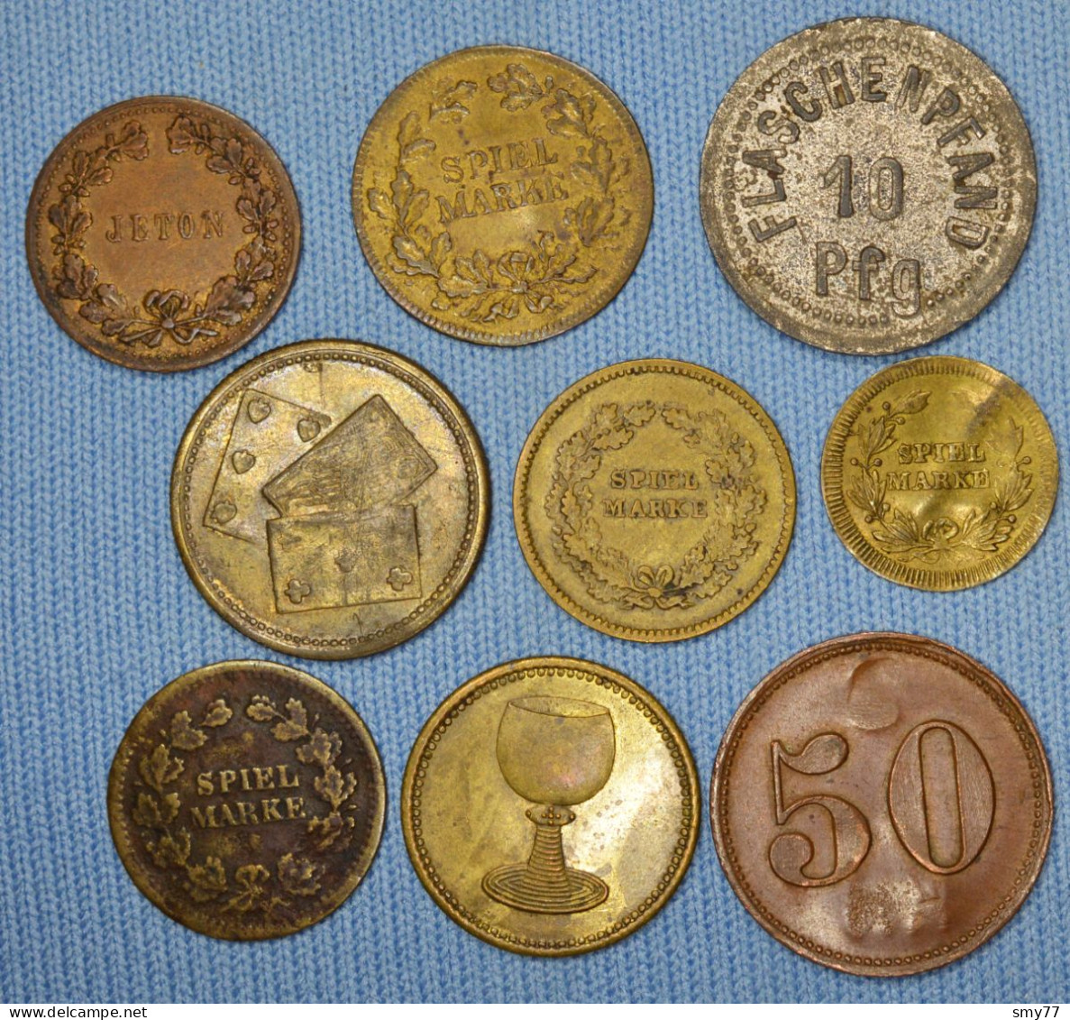 Deutschland / Germany • Token / Marken • Lot / Konvolut 9x • Diverse Deutsche Marken, U.a. Spielmarken • [24-372] - Altri & Non Classificati