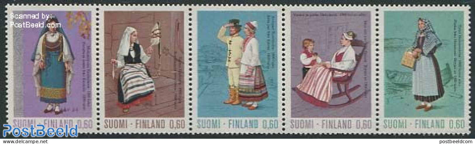 Finland 1973 Costumes 5v [::::], Mint NH, Transport - Various - Ships And Boats - Costumes - Textiles - Nuevos