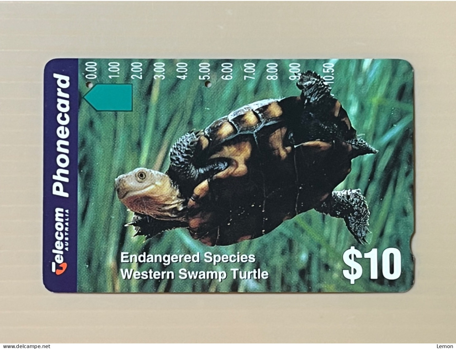 Australia Phonecard, Endangered Species Western Swamp Turtle, 1 Used Card - Australia