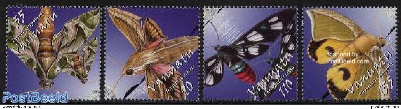 Vanuatu 2003 Moth 4v, Mint NH, Nature - Butterflies - Vanuatu (1980-...)