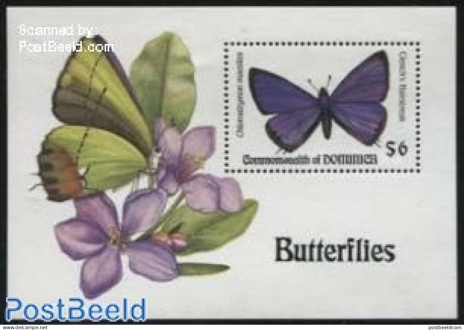 Dominica 1994 Chlorostrymon Maesites S/s, Mint NH, Nature - Butterflies - Repubblica Domenicana