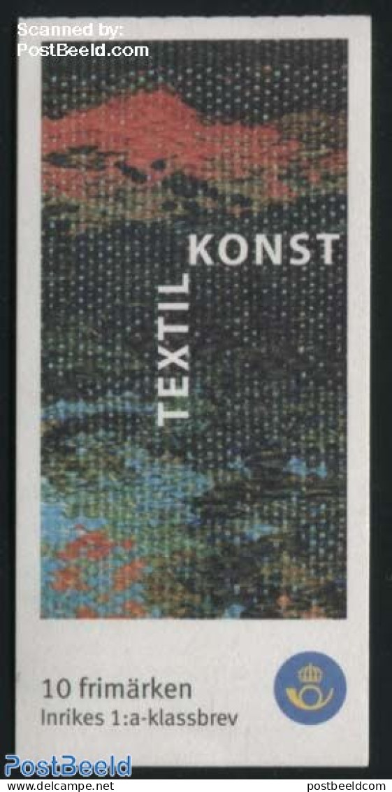 Sweden 2012 Textile Art Booklet, Mint NH, Various - Stamp Booklets - Textiles - Unused Stamps
