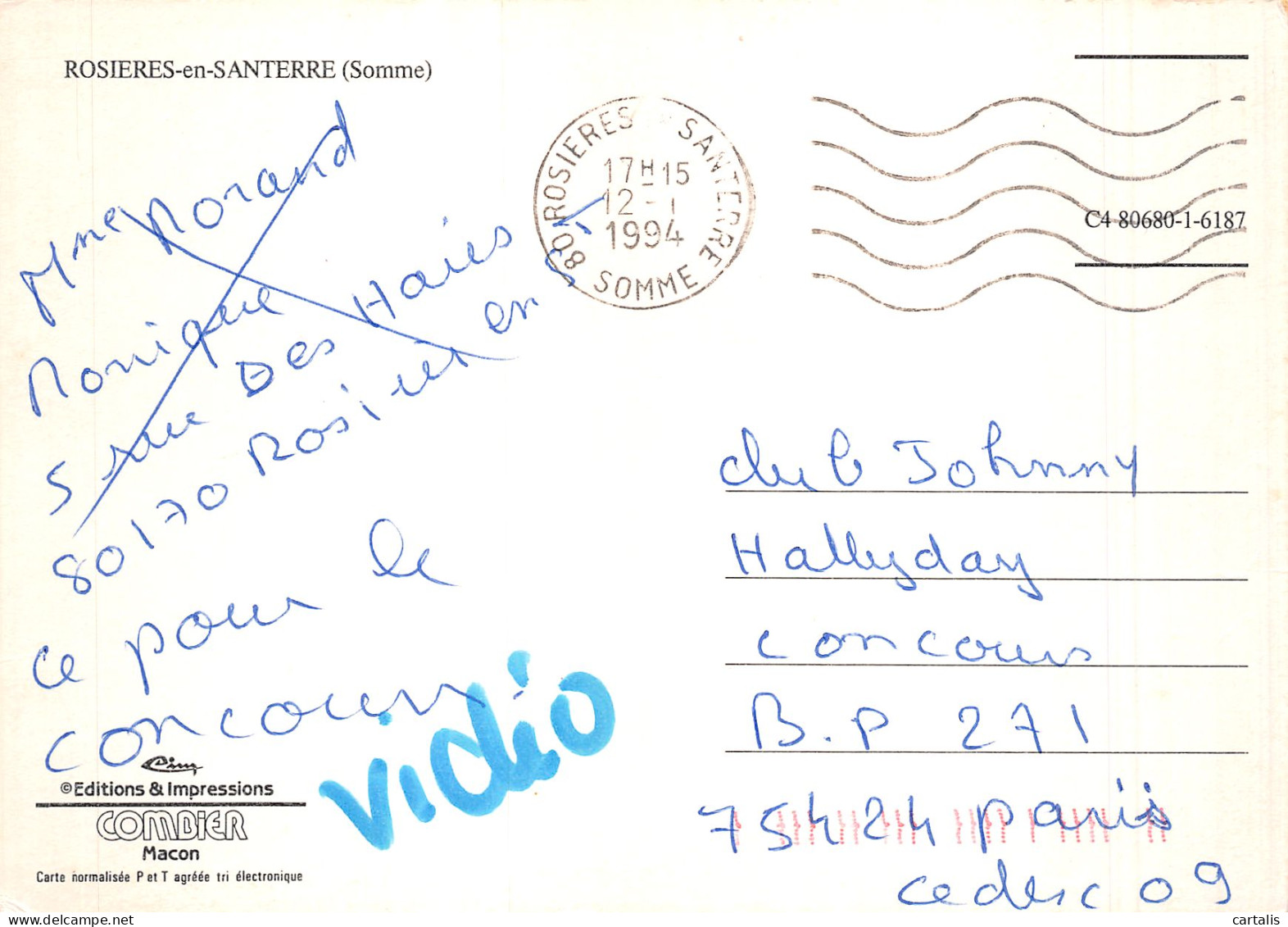 80-ROSIERES EN SANTERRE-N°4295-D/0317 - Rosieres En Santerre