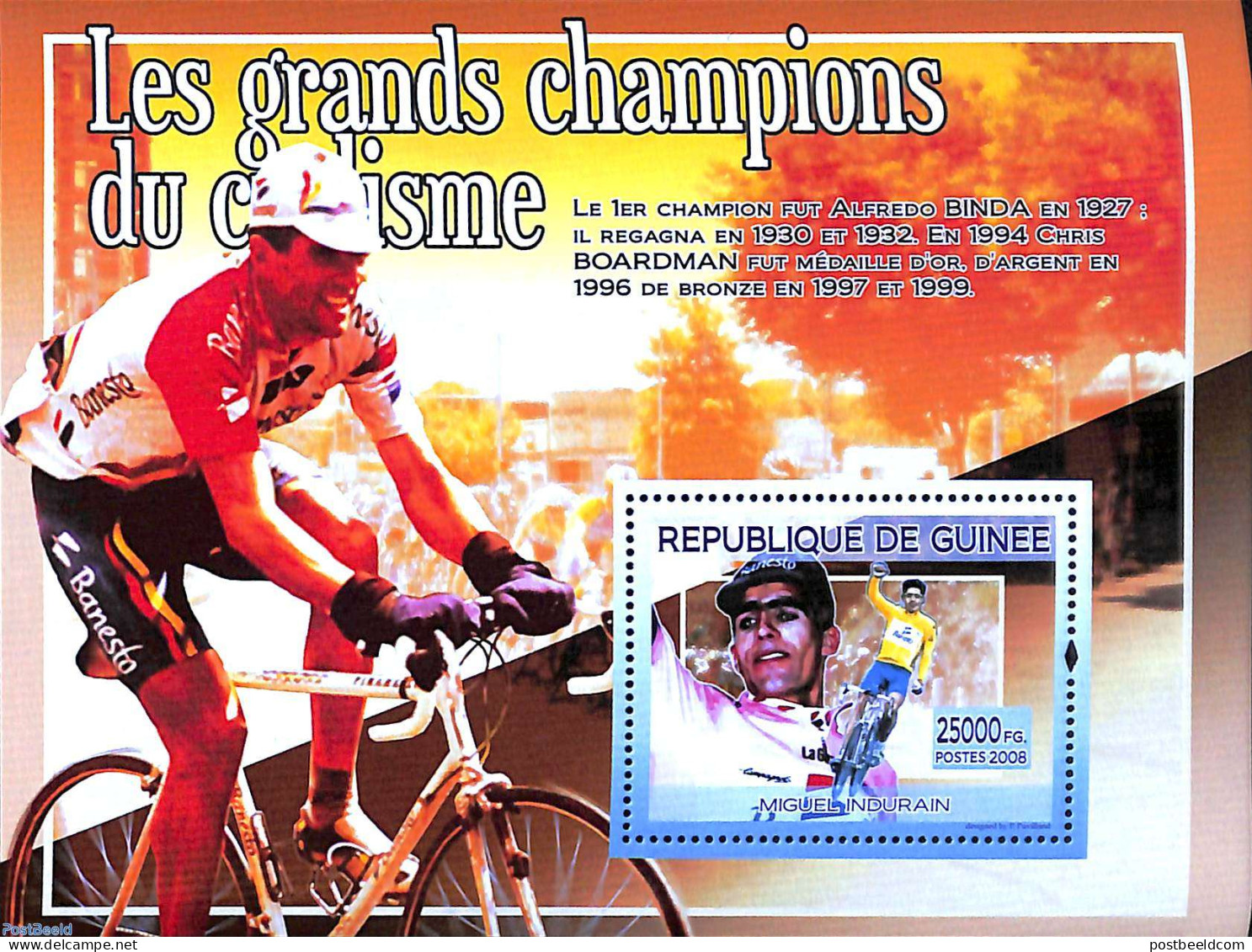 Guinea, Republic 2008 Cycling, Miguel Indurain S/s, Mint NH, Sport - Cycling - Cycling