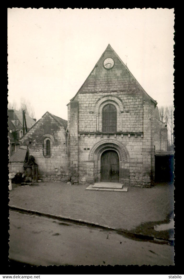 37 - L'ILE BOUCHARD - L'EGLISE - CARTE PHOTO ORIGINALE - L'Île-Bouchard