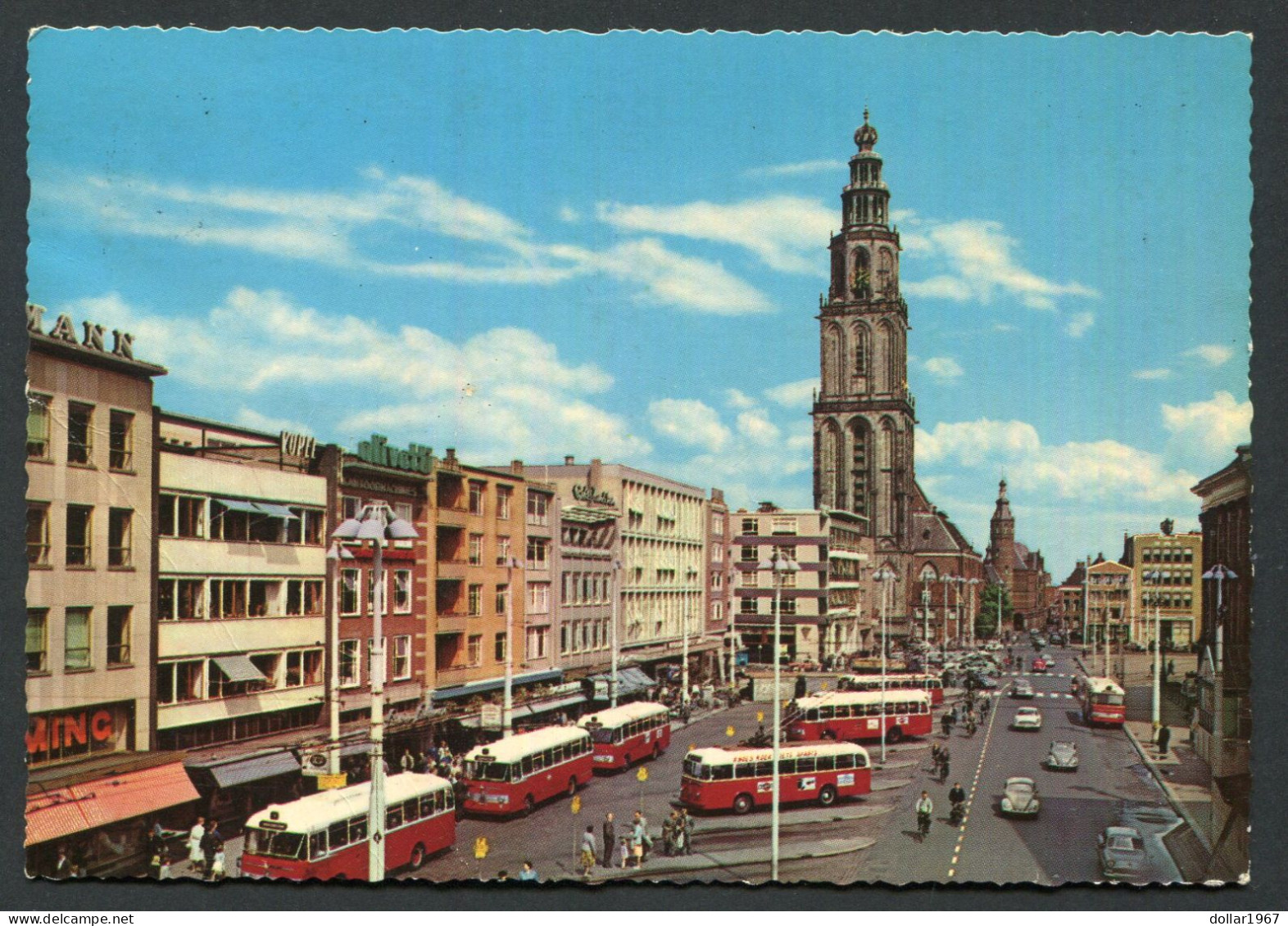 Groningen , Grote Markt N.Z. Met Martinitoren . -  USED   - 2 Scans For Condition.(Originalscan !!) - Groningen