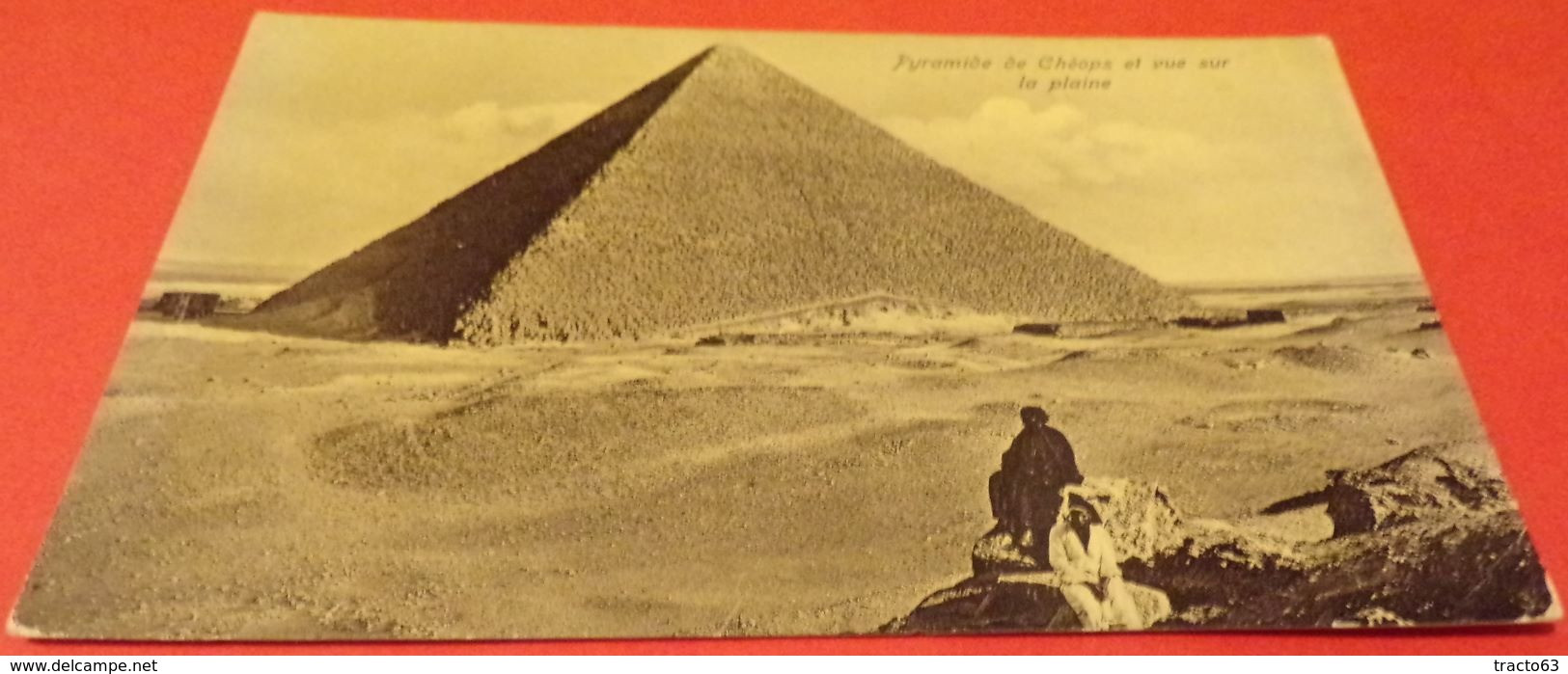 CARTE POSTALE EGYPTE : PYRAMIDE DE CHEOPS ET VUE SUR LA PLAINE,  ETAT VOIR PHOTO   . POUR TOUT RENSEIGNEMENT ME CONTACTE - Cairo