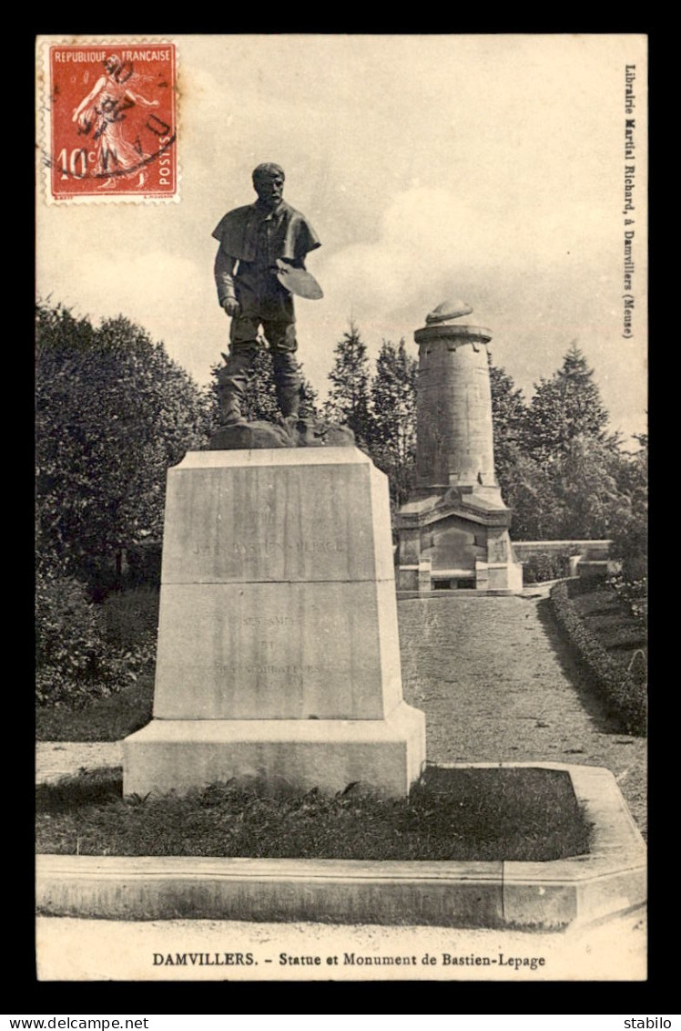 55 - DAMVILLERS - STATUE ET MONUMENT DE BASTIEN-LEPAGE - EDITEUR MARTIAL RICHARD - Damvillers