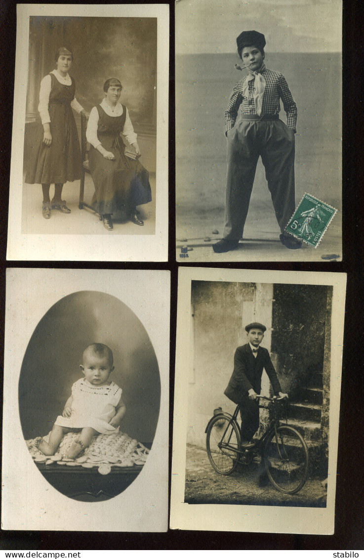 CARTES PHOTOS DE PERSONNAGES - NON SITUE - LOT DE 780 CARTES ANCIENNES - 500 Cartoline Min.