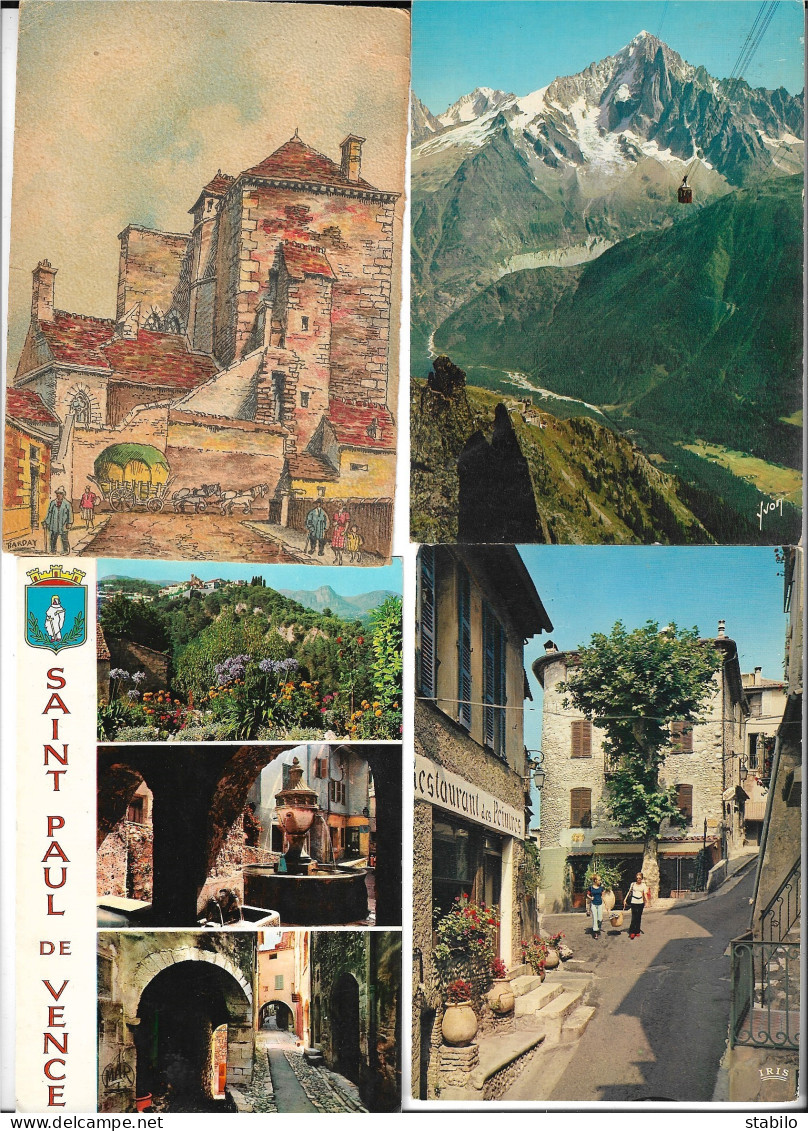 FRANCE - LOT DE 2600 CARTES POSTALES DIVERS DEPARTEMENTS FORMAT 10 X 15 CM - DROUILLE - VOYAGE, NON VOYAGE - 500 CP Min.