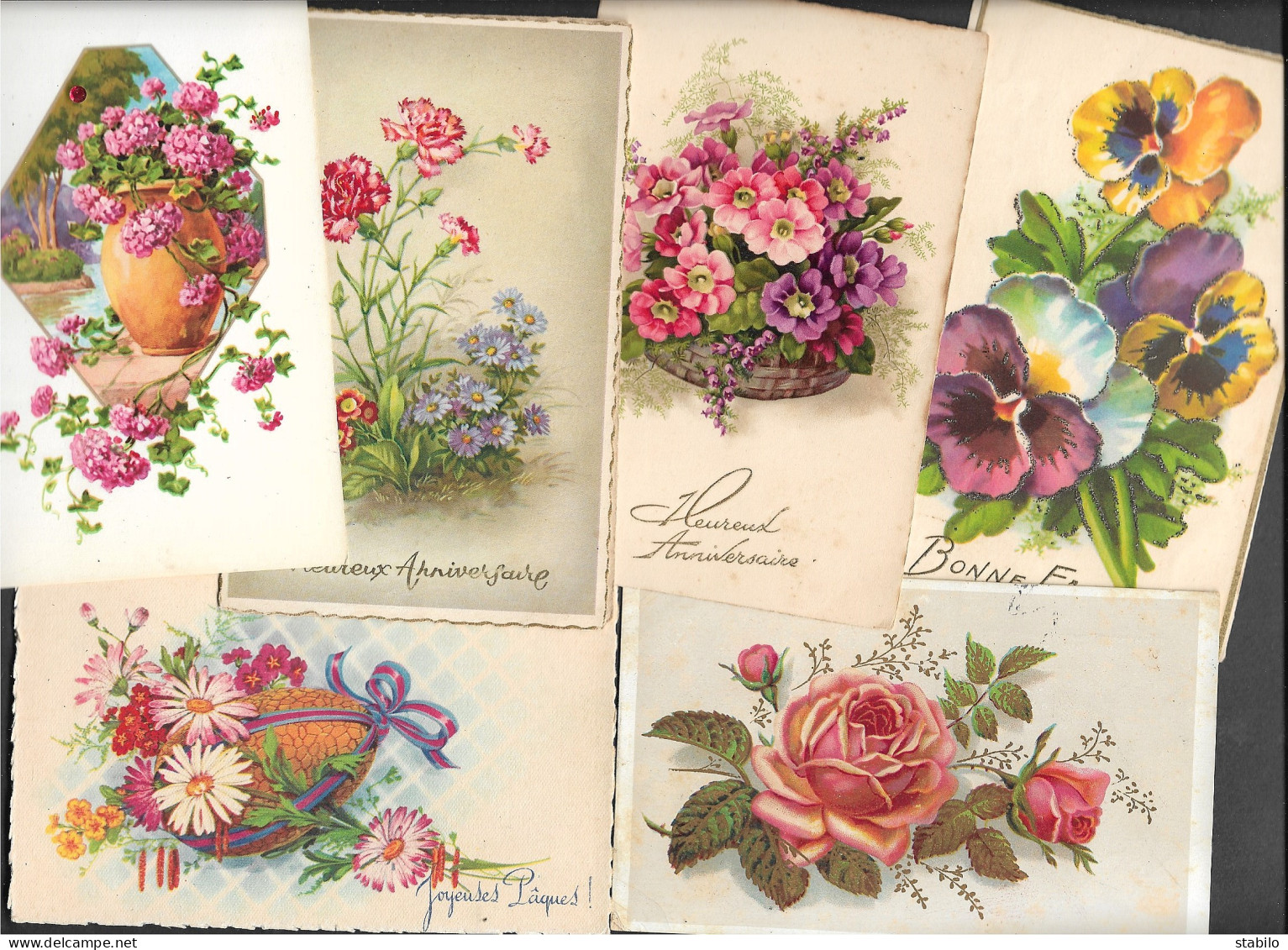 FANTAISIES - FLEURS - LOT DE 265 CARTES FORMAT 9X14 DIVERSES  - 100 - 499 Cartoline