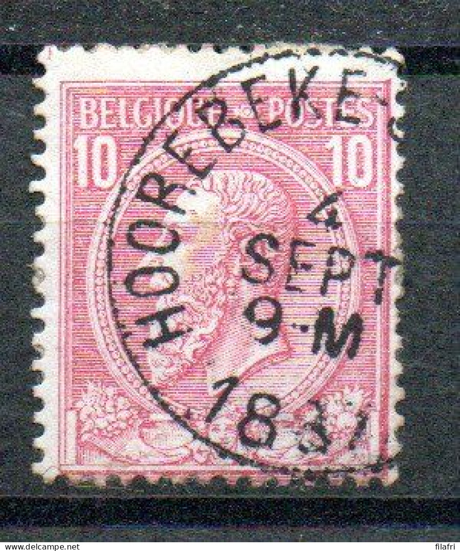 46 Gestempeld HOOREBEKE STE MARIE - COBA 8 Euro - 1884-1891 Leopoldo II