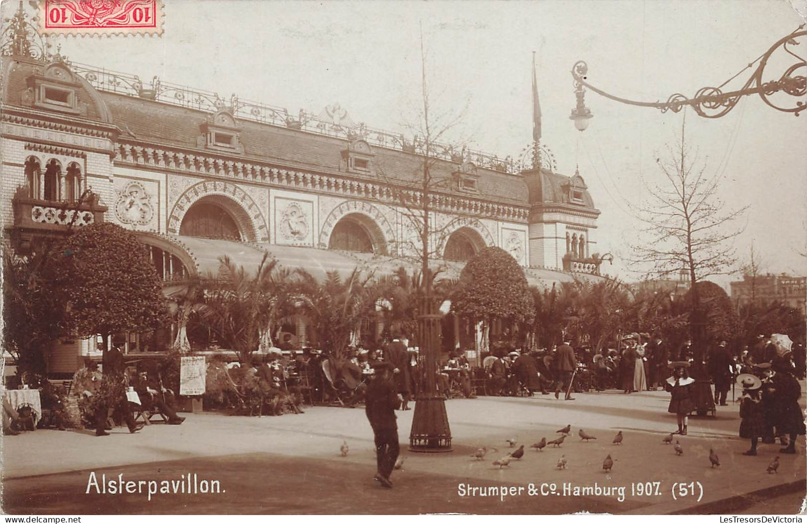 ALLEMAGNE - Alsferpavillon - Strumper & C Hamburg 1907 (51) - Animé - Vue Générale - Carte Postale Ancienne - Sonstige & Ohne Zuordnung