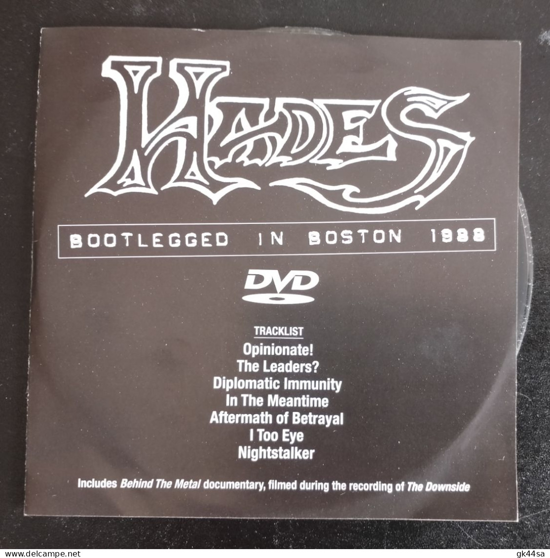 HADES - BOOTLEGGED IN BOSTON 1988 - OFFICIAL LIVE RELEASE - DVD - DVD Musicales