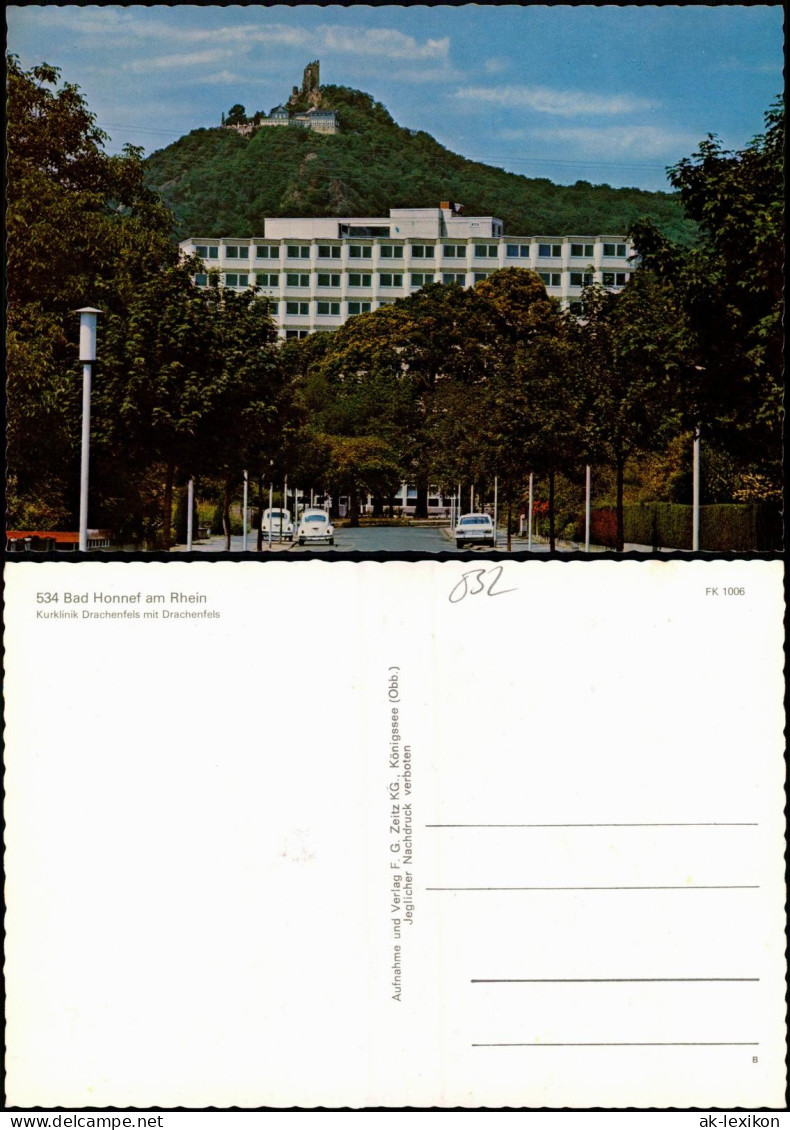 Bad Honnef Kurklinik Drachenfels Mit Drachenfels - Straße VW Käfer 1968 - Bad Honnef